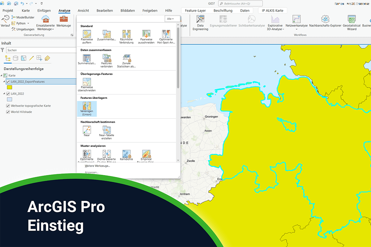 ArcGIS Pro: Einstieg in ArcGIS Pro - online - 22.-24.04.2025