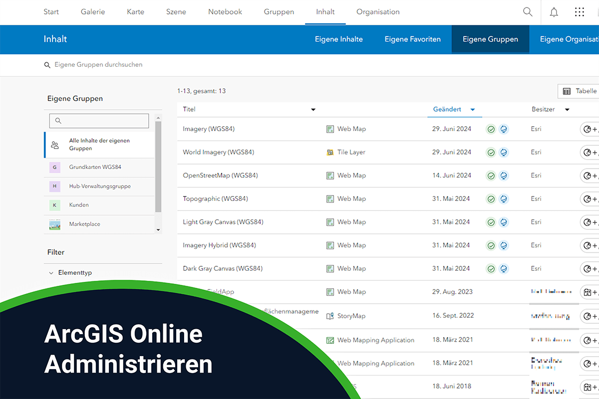 ArcGIS Online: Administrieren von ArcGIS Online - Hannover - 10.12.2024