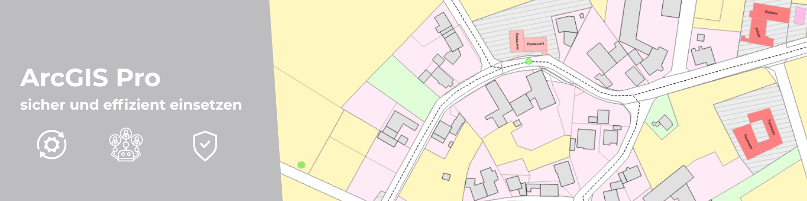 ArcGIS Pro Schulungen für Kommunen, Behörden und Unternehmen – Illustration einer digitalen Flurstückskarte